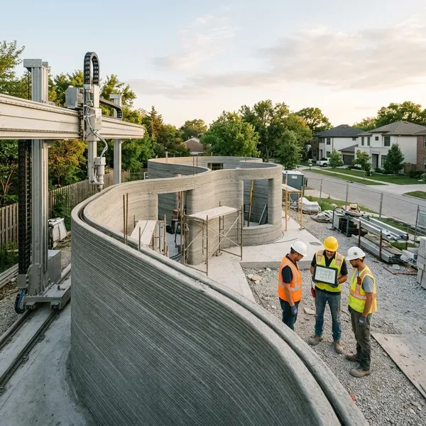 Hoe een 3D geprint huis wordt gebouwd