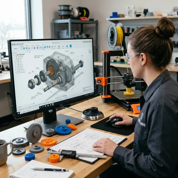 Welk Materiaal Het Best Werkt voor een 3D Geprinte Gearbox