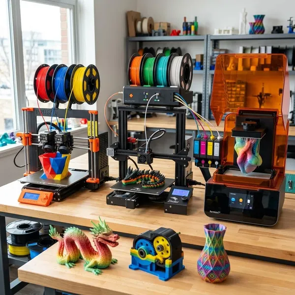 Hoe werkt een multicolor 3D printer?